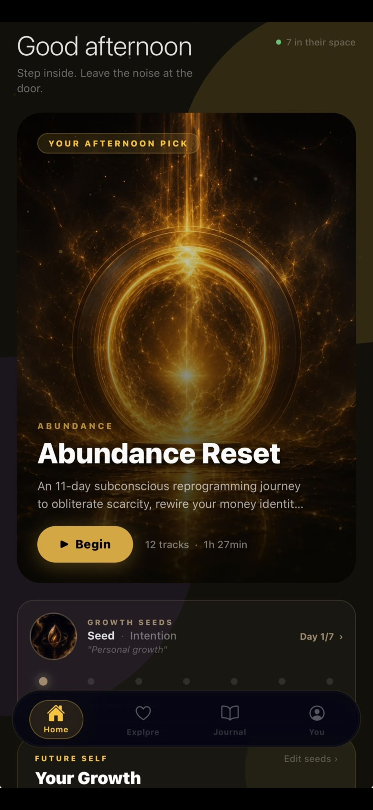 Home screen — your daily pick